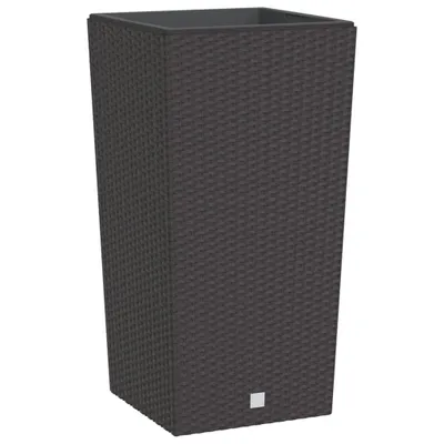 Produktbild von Pflanzkübel mit herausnehmbaren Einsatz Braun 21/49 L PP-Rattan
