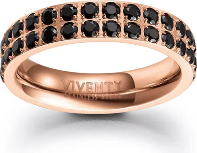 Produktbild von VIVENTY ETERNITY Damen Ring 300052 Edelstahl rosé vergoldet Zirkonia 60