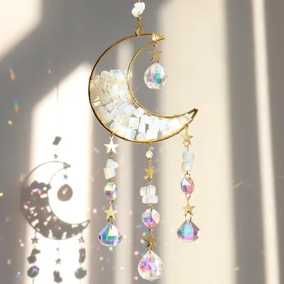 Produktbild von Kristallene Maankristallen Hänger Fensterdekoration Regenbogen Kristallen Suncatcher