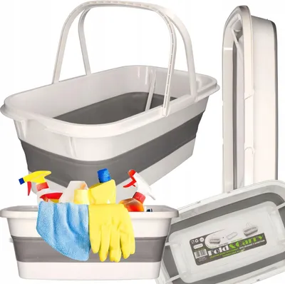 Produktbild von Silikoneimer, faltbar, für Touristen, Camping, Mops, 22 l