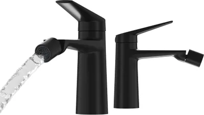 Produktbild von Granitan | NAVE - Bidetarmatur - Schwarz - Messing - Keramikkopf - Badezimmerarmatur