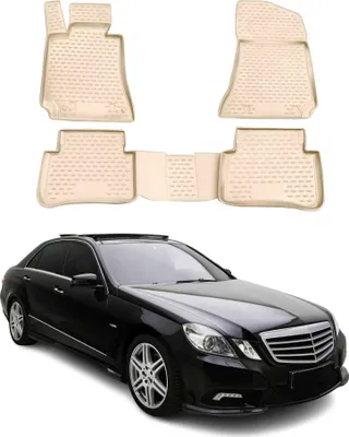 Image de OMAC Gummimatten Fußmatten für Mercedes W212 2009-2016 TPE Automatten Beige 4x