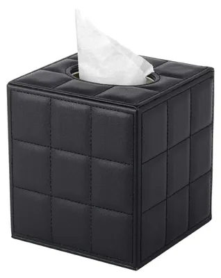 Immagine prodotto di Contenitore quadrato per fazzoletti, in nera, per fazzoletti cosmetici, dimensioni 14,6 x 13,3 x 13,3 cm