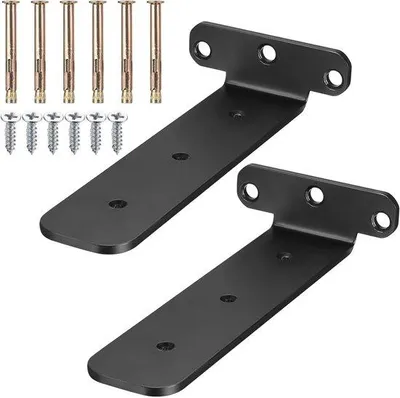 Produktbild von Schwarze Plankenhalter 20 cm für Wohnzimmer Küche Esszimmer
