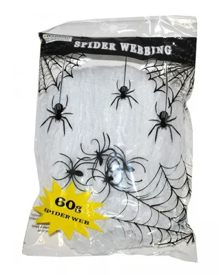 Produktbild von Weißes Spinnennetz mit 4 Spinnen
