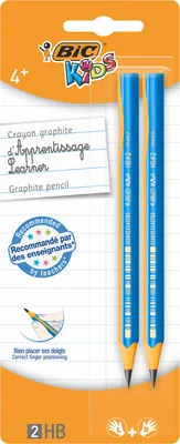 Image de Crayon triangulaire BIC blister de 2 pièces