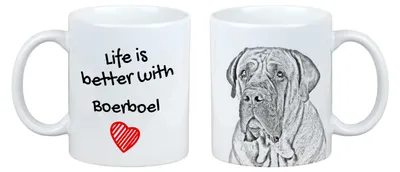 Zdjęcie produktu dla Boerboel - Kubek z motywem psa, kubek z obrazkiem, spersonalizowany prezent marki Art-Dog