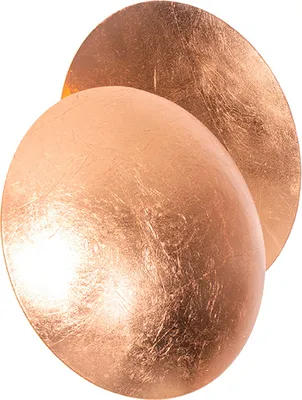 Produktbild von QAZQA - Moderne Kupferfarbene Runde Wandleuchte 20cm - Sunrise I Wohnzimmer I Schlafzimmer - Stahl Rund - LED geeignet G9