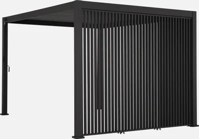 Immagine prodotto di Pergola bioclimatica in alluminio 3x4m + 3 persiane verticali 1m , Antracite