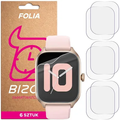 Produktbild von 6x Schutzfolie für den Bildschirm für Amazfit GTS 4, Bizon Watch HydroFlex