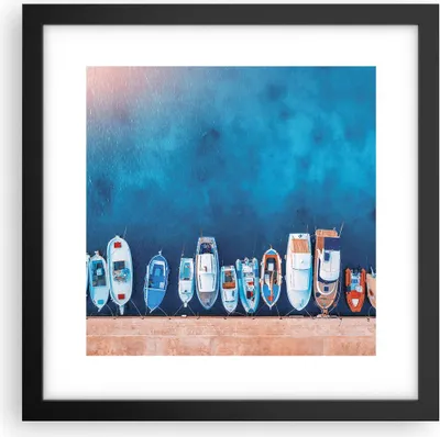 Produktbild von Gerahmtes Poster - Schwarzer Rahmen - Hafen Hafen £ódŸ - 30x30 cm - Wand Bild - Wanddeko - Wandbilder - Kunstposter - Wandposter - Bilderrahmen - Bilder - Kunstdruck - Wanddekoration - P2BAC30x30-5081