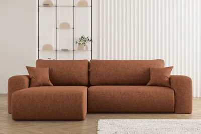 Zdjęcie produktu dla Sofa w kształcie L CAPRI narożnik, tkanina Verita, Miedziany Lewostronny