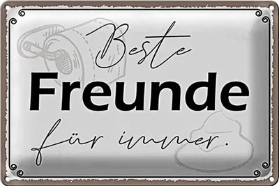 Produktbild von Blechschild Spruch 30x20cm beste Freunde für immer
