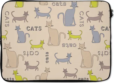 Produktbild von MuchoWow® Laptop Hülle 14 ZollMuster - Katze - Zitat - Jungen - Mädchen - Kinder - Kind Laptoptasche - Laptoptasche - Stoßsicher - Schutzhaube