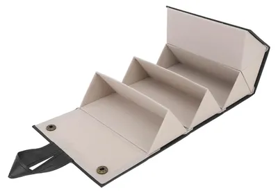 Image de Boîte de rangement pour lunettes de soleil : élégante, légère, à compartiments multiples, étui de transport pour la maison et les voyages, noir