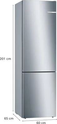 Obrázek produktu pro Bosch Serie 6 KGE39ALCA, 343 l, SN-T, 14 kg/24h, C, Přihrádka Fresh Zone, Nerezová ocel