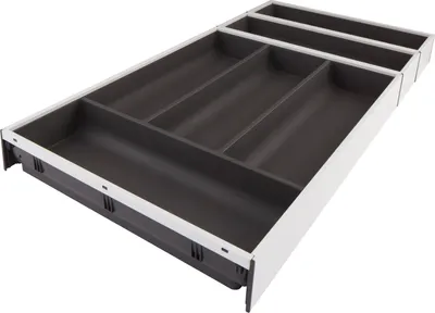 Produktbild von Blum Ambia-Line Besteckkasten 624x300x50, Stahl seidenweiß oriongrau matt