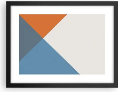 Produktbild von Gerahmtes Poster - Schwarzer Rahmen - Vier die Farben Abstraktion - 40x30 cm - Wand Bild - Wanddeko - Wandbilder - Wandposter - Bilderrahmen - Bilder - Kunstdruck - Wandbild - P2BAA40x30-4234
