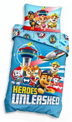 Obrázok produktu pre Obliečka na prikrývku Paw Patrol happy Blue 140 x 200 cm - 70 x 90 cm - bavlna