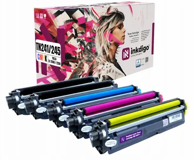 Produktbild von Inkdigo Tonerset TN241/245 für Brother DCP-9015CDW, DCP-9020CDW, HL-3140CW, HL-3150CDN – CMYK,, KI-generiertes Bild