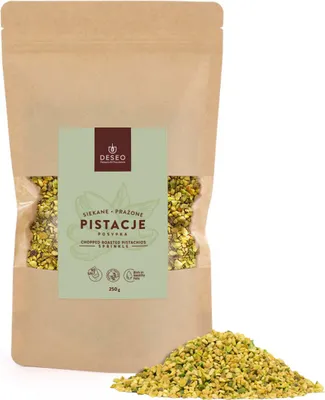 Zdjęcie produktu dla SIEKANE prażone pistacje - posypka 250g DESEO
