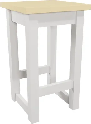 Produktbild von Rustikaler 80 cm | Kiefer Teakholz Hocker Sitzhocker Holzhocker Blumenhocker Beistelltisch Deko