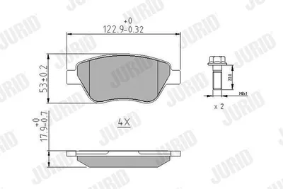 Produktbild von JURID Bremsbeläge Satz Vorne für FIAT PANDA (169) 573170J