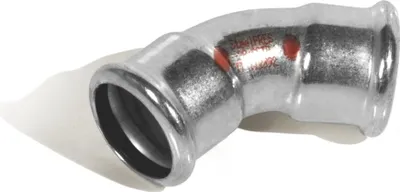 Produktbild von Eckstück mit 45 Grad Winkel, Anschlussart FF, Typenkennung Ez, Nennweite 15 mm
