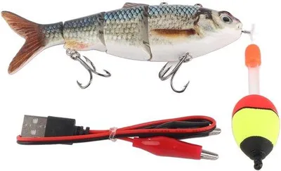 Produktbild von Roboter-Led-Vislokaaslicht - LED-Visaas mit Multi-Geleding - USB-Ladbar - Hochleistungs-Motor - für Angler - Grün
