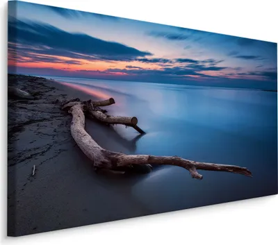 Produktbild von Fabelhafte Canvas LEINWAND BILDER 70x50 cm XXL Kunstdruck Sonnenuntergang Meer Strand