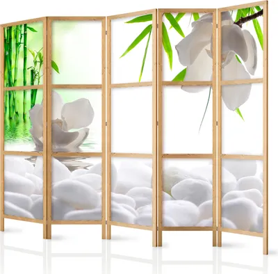 Zdjęcie produktu dla Parawan japoński Orient 225x172 cm 5-częściowy szary
