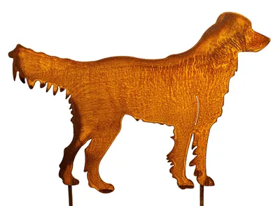 Metall-Tuinsteker Labrador, Rost-Optik, Vintage, 45x1x43 cm