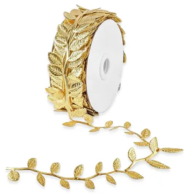 Goldenes Blattband 20 m, flexibel, für Hochzeit & Deko