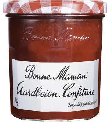 Produktbild von Bonne Maman Erdbeer Konfitüre 370g – 50% Erdbeeren, ohne Aromen, Glas