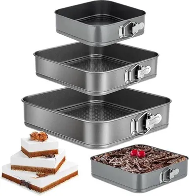 Produktbild von Kuchenform Backset 4-7-9 Zoll Edelstahl Antihaft