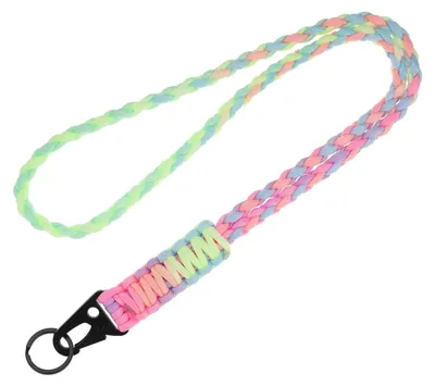 Produktbild von Paracord-Schlüsselanhänger, robuste Kordel, geflochtenes Schlüsselband, Auswelter (mehrfarbig)