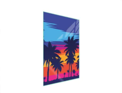 Produktbild von Glasschneidebrett 35x52 Palmen