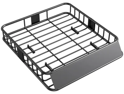 Image de Panier de plafond, structure en acier, solution de rangement polyvalente, noir