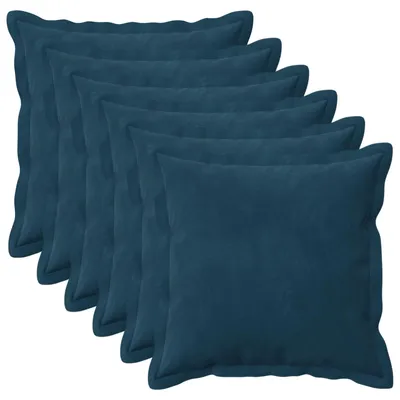 Immagine prodotto di vidaXL Cuscini con imbottitura, modello HOUTEN, 6 pezzi, blu, in velluto
