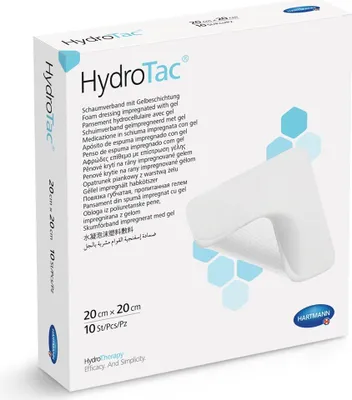 Produktbild von HydroTac Schaumverband mit Gelbeschichtung 20 x 20 cm, 10 St. Verband