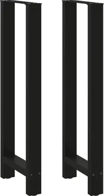 Imagen del producto de Patas para mesa de bar negras (2 unidades, 40 x 110-111 cm, acero)