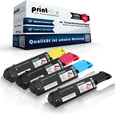Produktbild von 4x Kompatible Tonerkartuschen für Epson AculaserCX21N AculaserCX21NF AculaserCX21NFC AculaserCX21NFCT C13S050319 C13S050318 C13S050317 C13S050316 Black Cyan Magenta Yellow - Office Print Serie