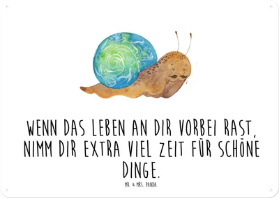 Produktbild von Mr. & Mrs. Panda tafel Schnecke Sir DIN A4 - Weiß - Geschenk, Motivation, wandtafel, Weisheit, Lebenszeit, Schild, Wandbild, Blechschild, Magnetschild, Lebenseinstellung
