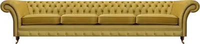 Immagine prodotto di Luxus Gelb Sofa Viersitzer Einrichtung Chesterfield Textil Wohnzimmer