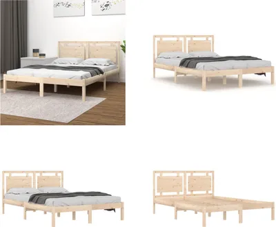 Productafbeelding van vidaXL Massief houten bed 120x200 cm - Bedframe - Bed - Slaapkamerbed