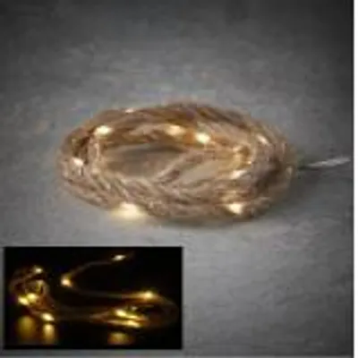 Obrázok produktu pre LED- Jutové lano 150 cm - 10 LED - teplá biela