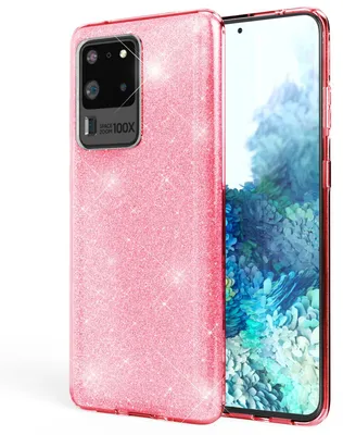 Image de NALIA Glitter Case pour Samsung Galaxy S20 Ultra, Diamant Housse de protection Bumper Rose