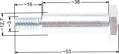 Zdjęcie produktu dla Oś koła kosiarki dł. 59 mm RO314