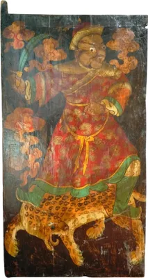 Immagine prodotto di Fine Asianliving Pannello cinese antico dal Tibet dipinto a mano W74xH140cm