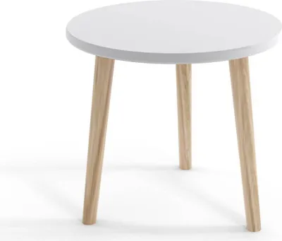 Produktbild von Kafeetisch Bolea 67 cm auf Holzbeinen - weiß